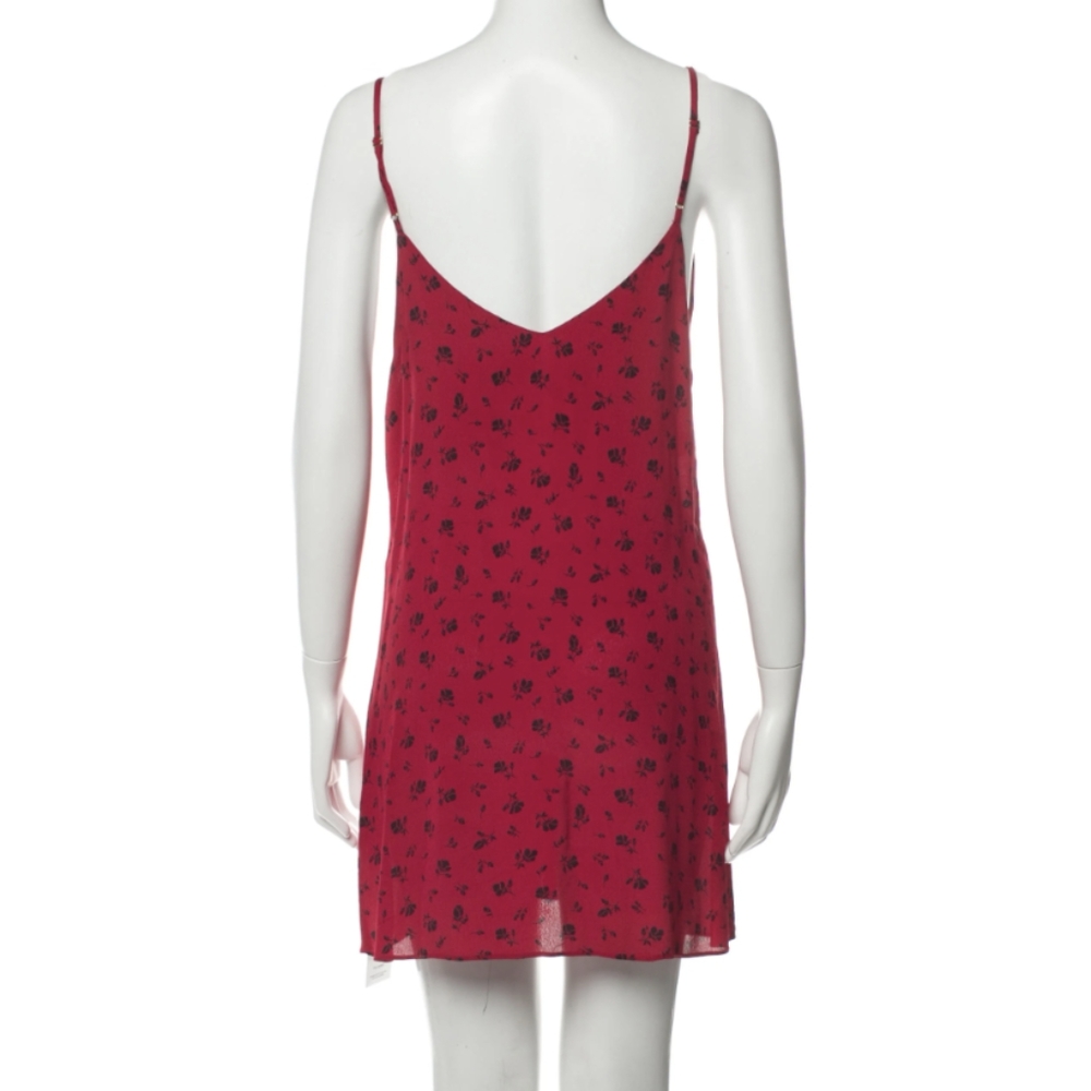 🌹 Last chance!! Reformation red floral slip-on mini dress with floral print - Picture 2 of 8